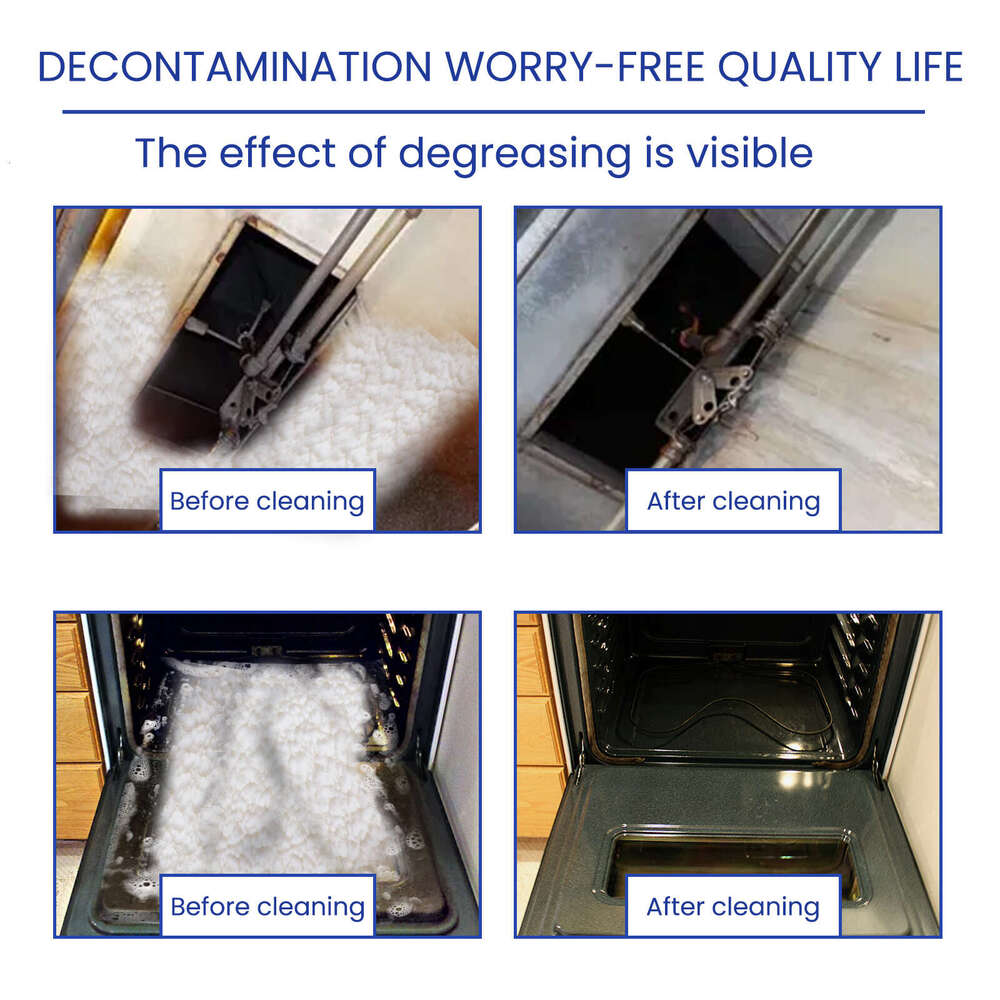 Jue-Fish Kitchen Stove Range Hood Stain Remover Heavy Oil Foam Cleaner S260130