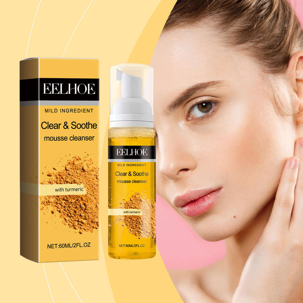 EELHOE Turmeric Foam Gentle Cleansing Skin Pore Care Solution Mousse Cleanser