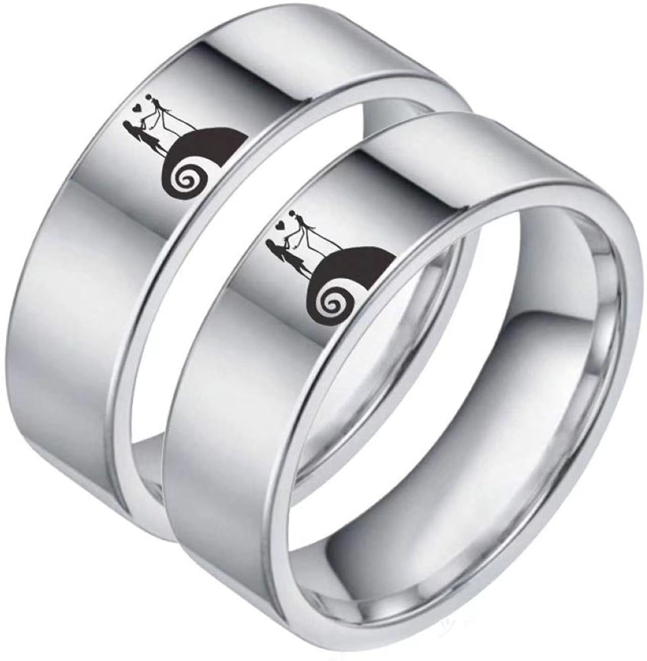 New Style Christmas Horror Nights Band Love Couple Rings Hot Sale Source Manufacturer