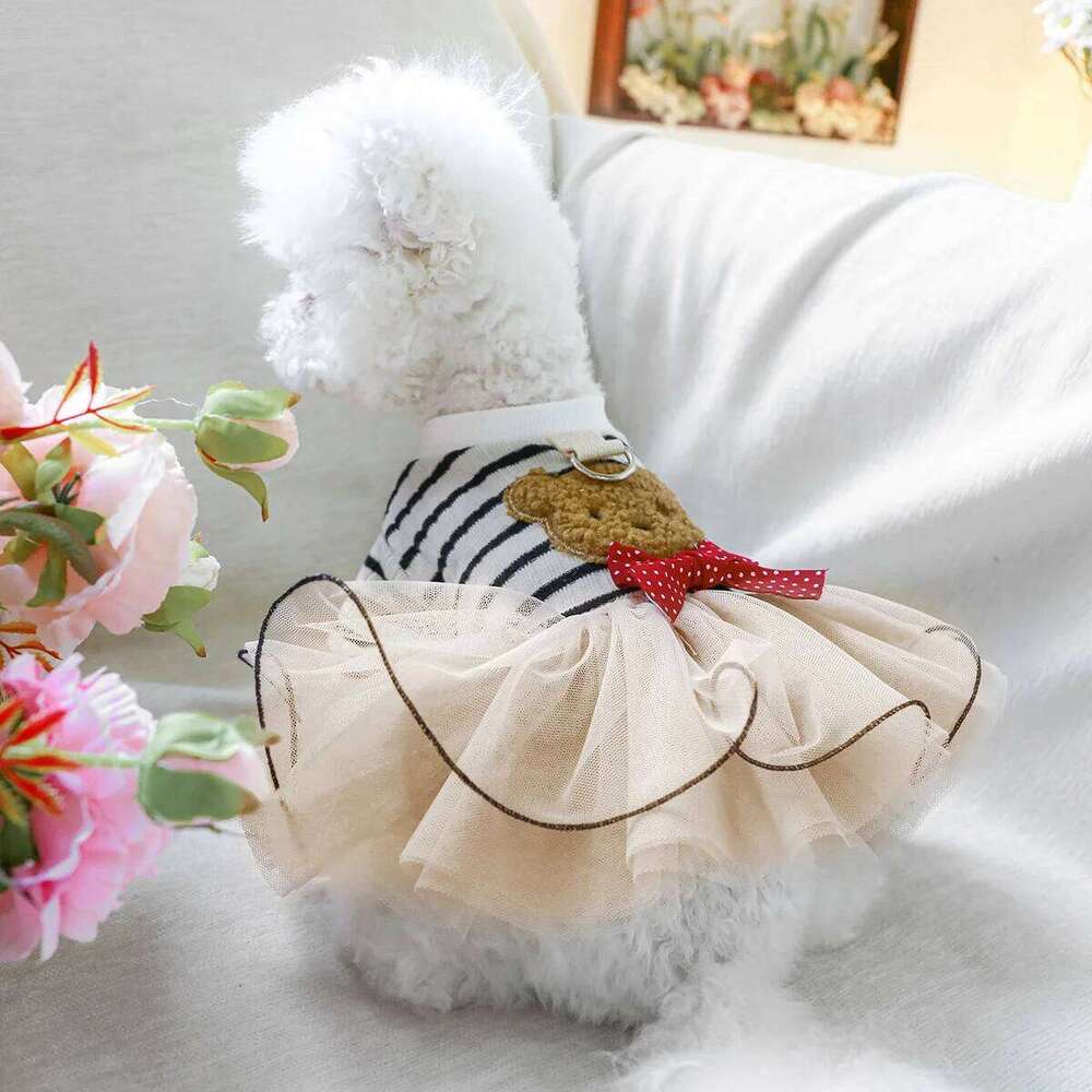 Feifei Bear Puffy Pet Clothes Dog Cat Summer Hair Loss Wedding Dress H260129