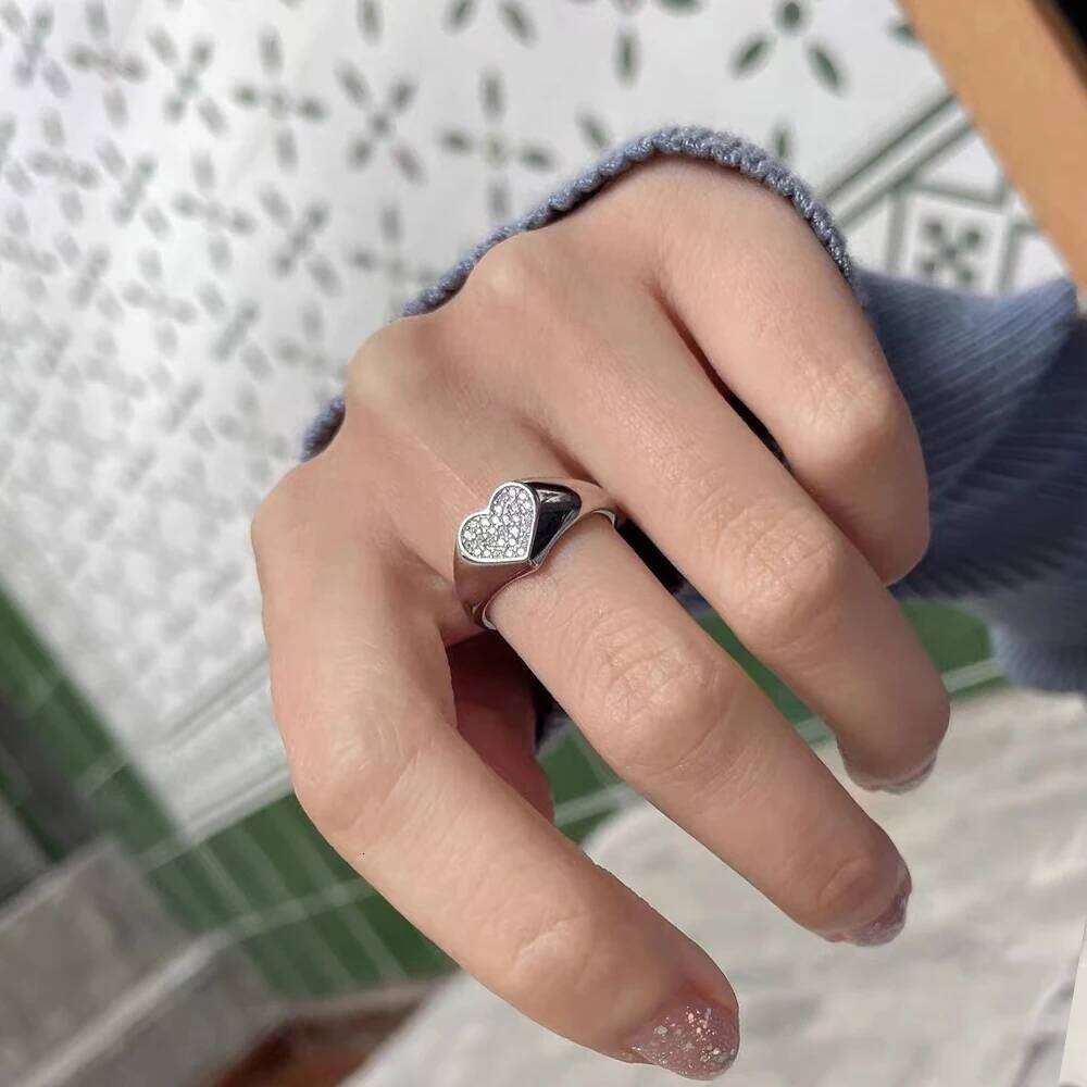 KNOBSPIN D VVS1 Heart Moissanite Engagement Ring 925 Sterling Silver Plated 18k White Gold Diamond Rings for Women Brithday Gift XJ260130