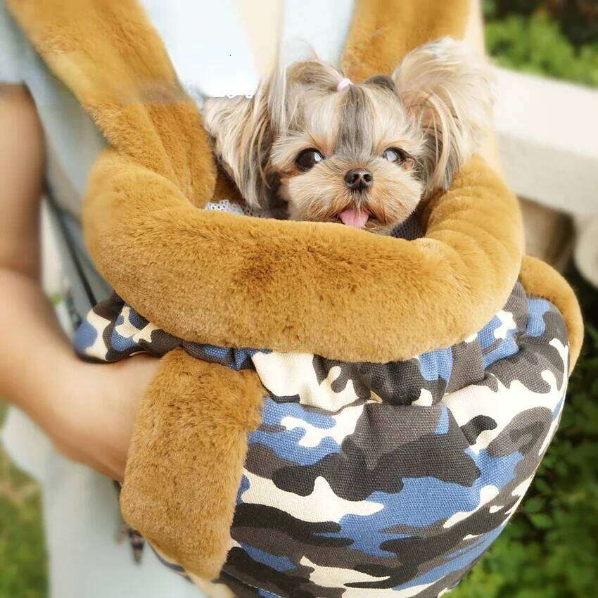 Luxury Thickened Warm Carrier for Cat Dog Backpack Teddy Chihuahua Puppy Winter Out Travel Bag Chest Pet accessories 26H0130