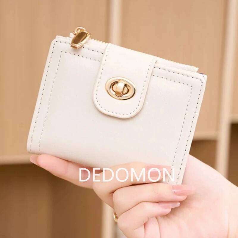 New Korean Style Women's Short Solid Color Minimalist Thin High-End Ins Trendy Card Holder Cash Wallet for Students Z260130