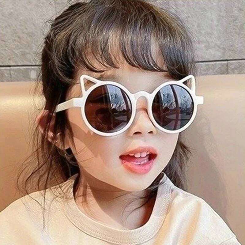 Kids Sunglass Retro Cat Ear Beach Summer Eyewear H260130