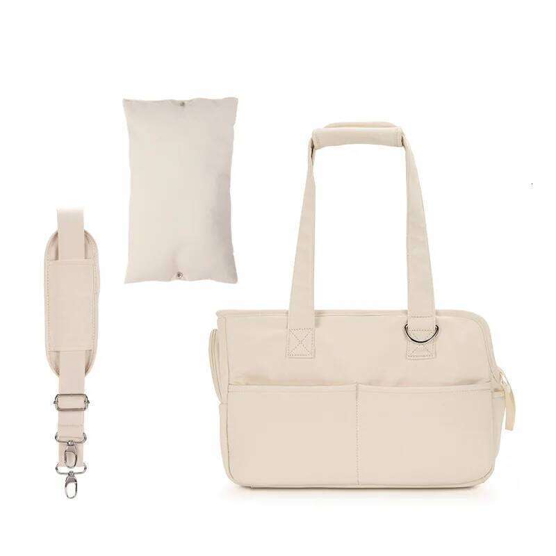 Korean Style Pet Carrier Portable Cat & Dog Shoulder Bag, Foldable Travel Puppy Tote with Breathable Mesh For Small Animals 26H0130