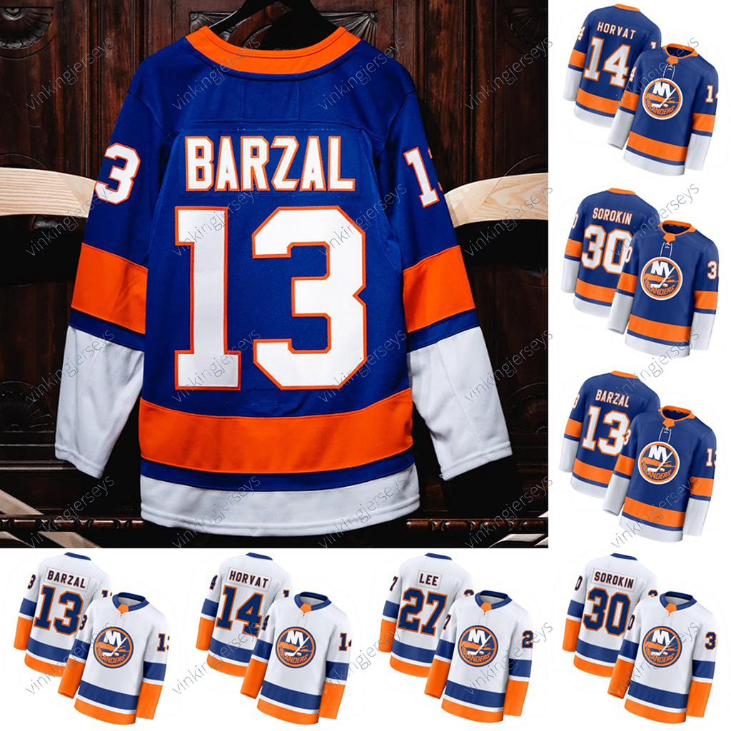 New York Mathew Barzal Islander jersey Ilya Sorokin Anders Lee Bo Horvat Simon Holmstrom Matthew Schaefer Kyle Palmieri Alexander Romanov Adam Pelech