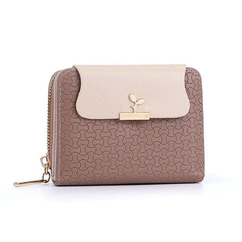 Ladies Wallets Leaf Hasp Clutch Brand Designed Student PU Leather Mini Coin Purse Female Card Holder Money Bag New Women Wallet Z260130