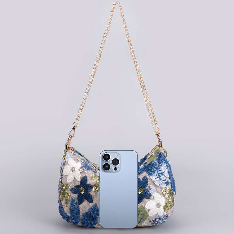 New Sequin Embroidery Floral Chain Shoulder Elegant Spring Summer Fashion Trendy Women's Crossbody Bag handbag