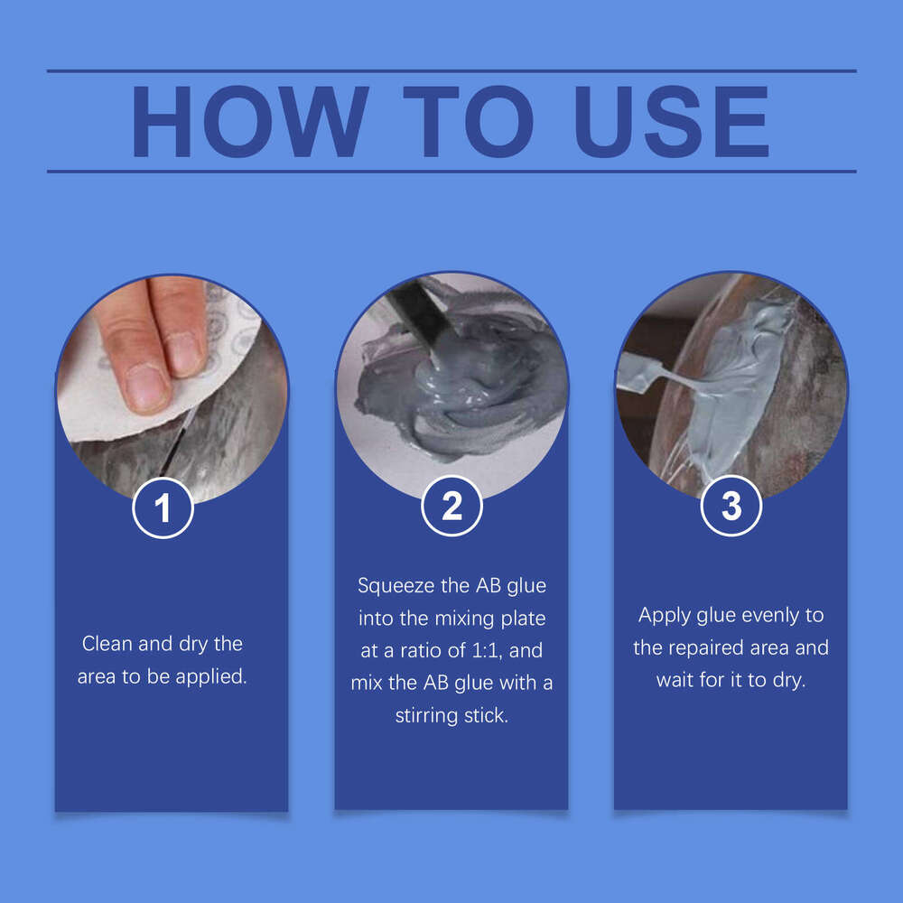 Jaysuing 20g Boxed Cast Iron Sealant AB Glue Anti-Leak Repair Agent Metal Adhesive S260130