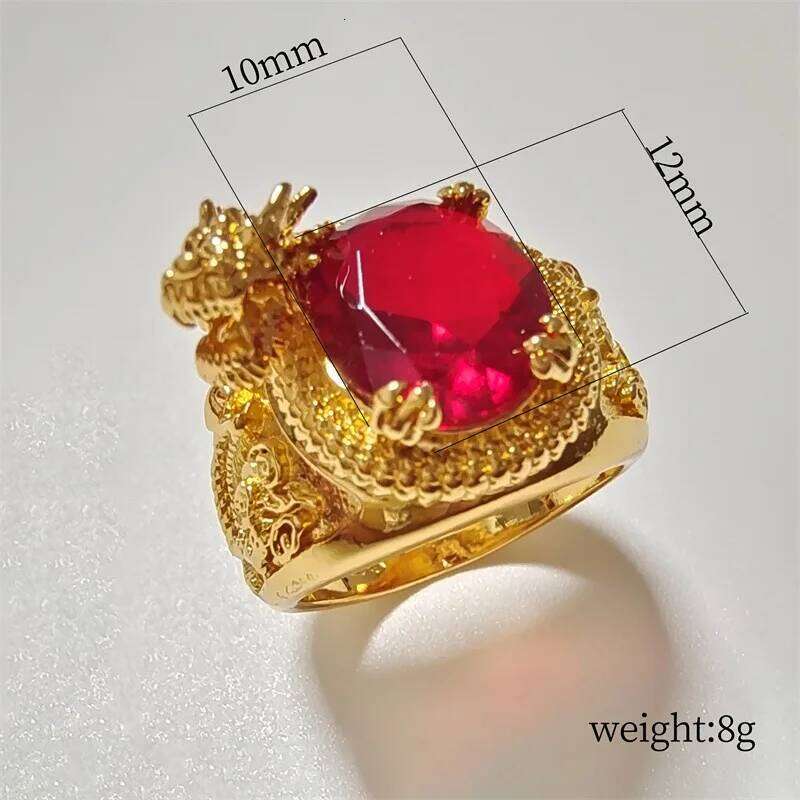Hot-selling jewelry: 3D engraved powerful dragon ring, European and American style ring XJ260130