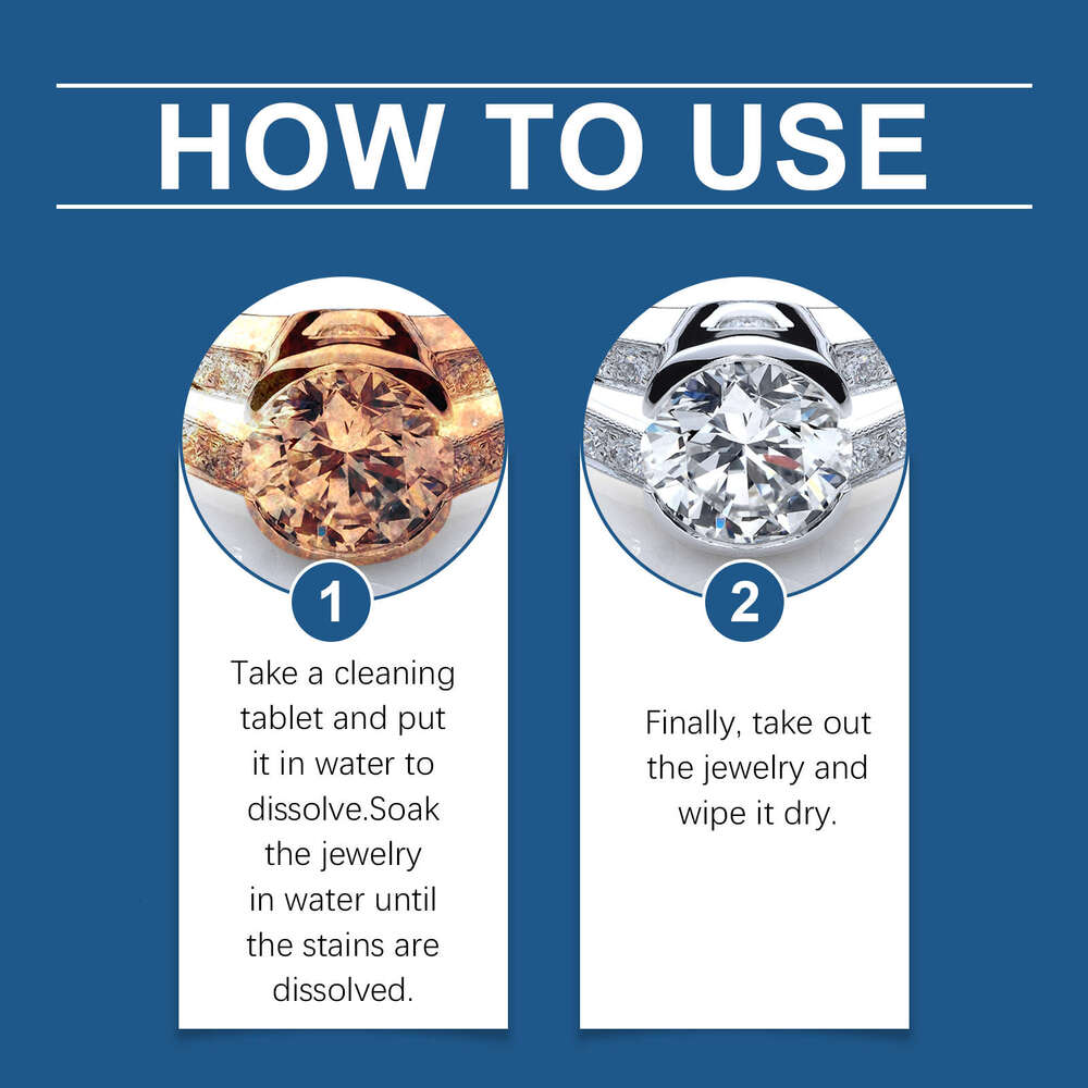 Jakehoe Effervescent Jewelry Stain Removal Maintenance Cleaning Tablets for Rings and Bracelets S260130