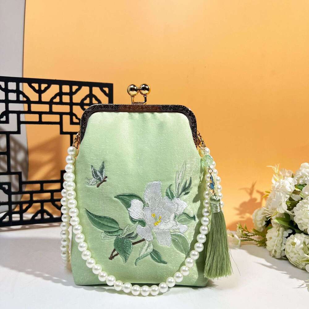 Single Shoulder Crossbody Ancient Matching Cheongsam Bag New Embroidery Chinese Style Finished Gold Clasp Handbag For Women MASA