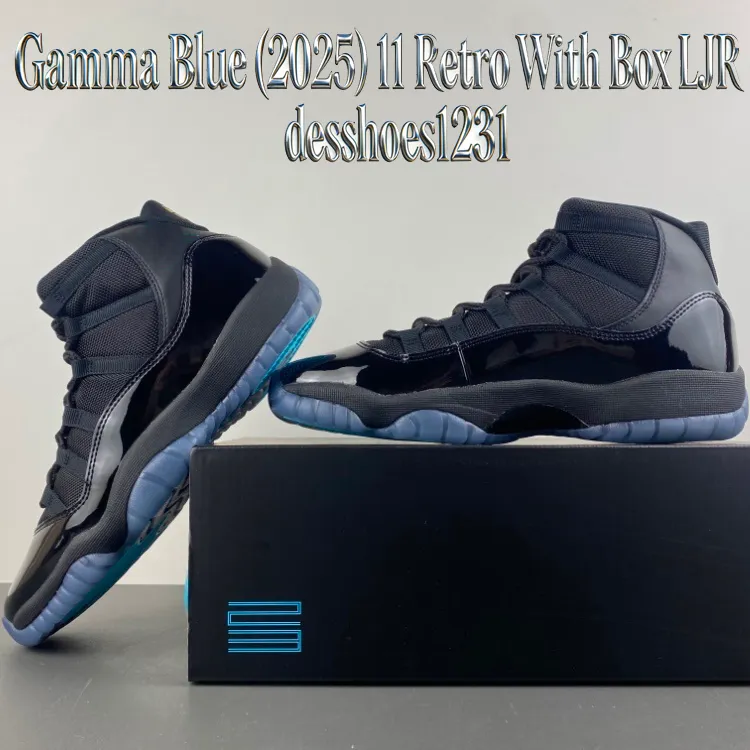 Women's Mens LJR Gamma Blue Basketball Shoes 2025 Sneakers in Black Sports Shoes Luxury Shoes Trainer Race Leather Shoes Original Quality With Box Shoes