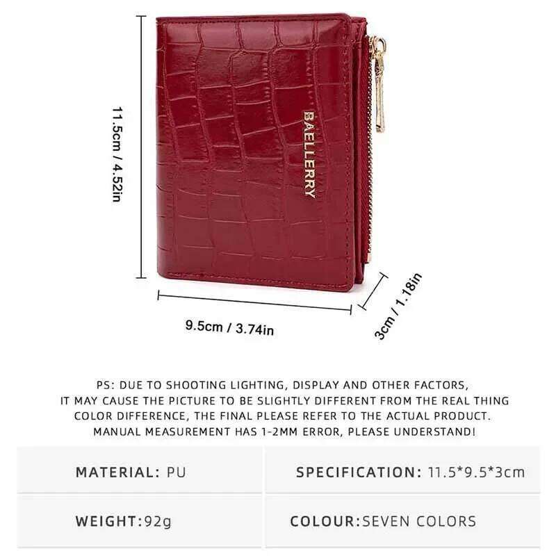 Women Short 2025 New Korean Style Letter Buckle Coins Purses Card High Quality Wallet Luxury Carteras Para Mujeres Z260130