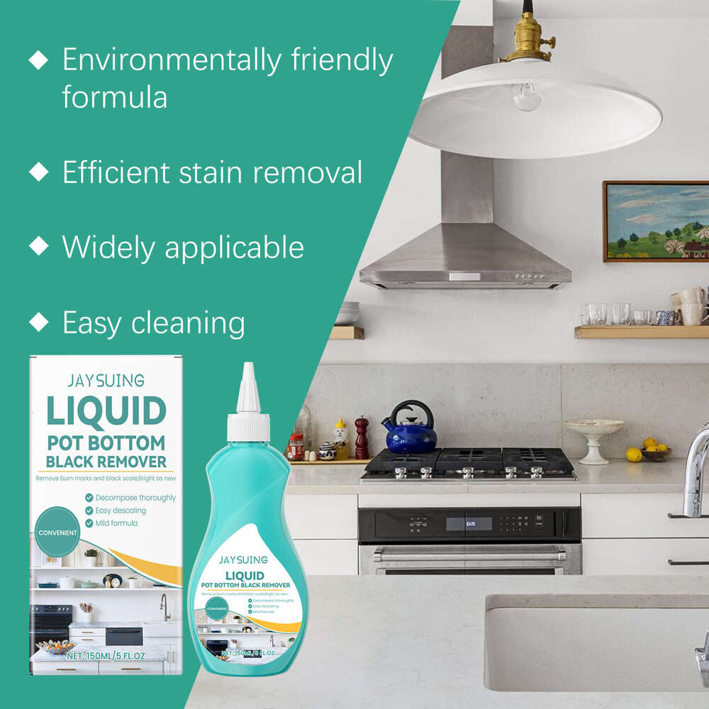 Jaysuing Grease Removes Kitchen Pan Bottom Grease, Descaling, Polishing, Anti-Rust Cleaner S260130