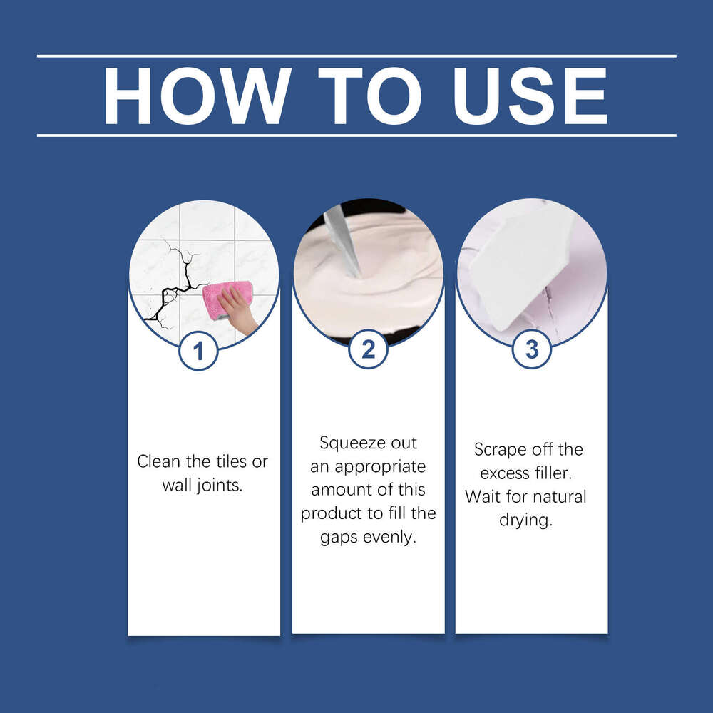 Jaysuing Sealant 120ml Household Kitchen Bathroom Waterproof Mildewproof Tile Grout Filler S260130