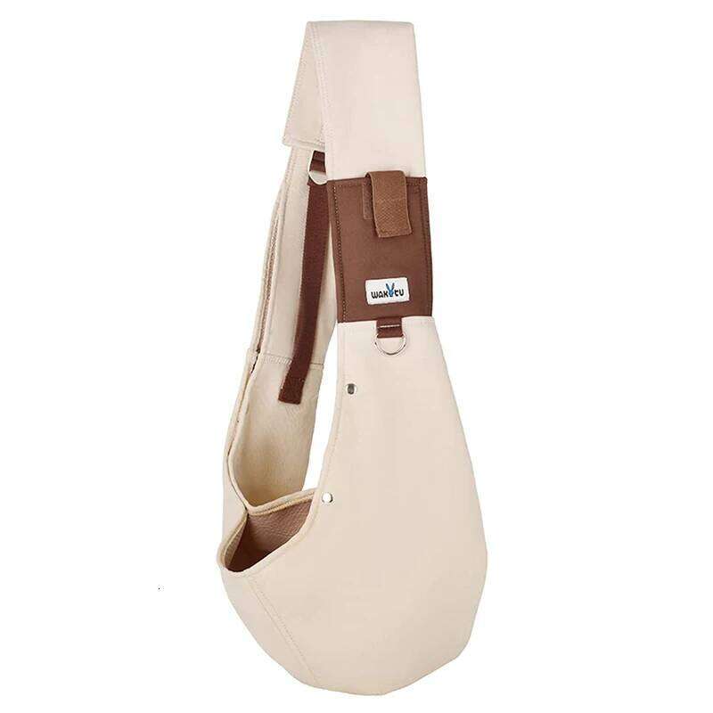 Wakytu Sling Small Dogs Reversible Front Dog Carrier with Adjustable Strap Hands Free Pet Papoose Bag for Travel 26H0130