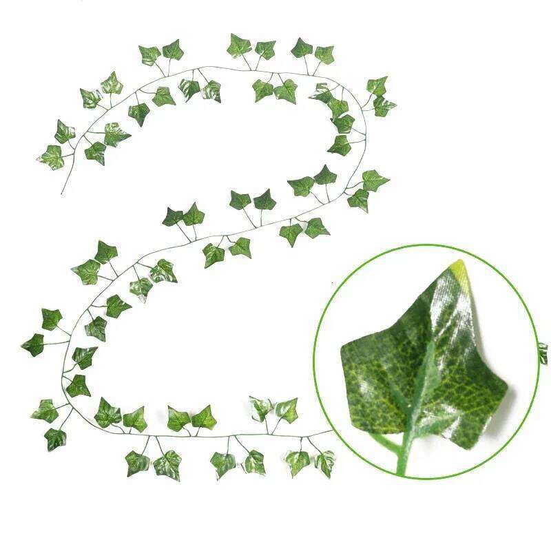 230cm 72 Leaves Artificial Hanging Plants Liana Silk Fake Ivy Leave for Wall Green Garland Decoration Home Decor Party Vine W260130