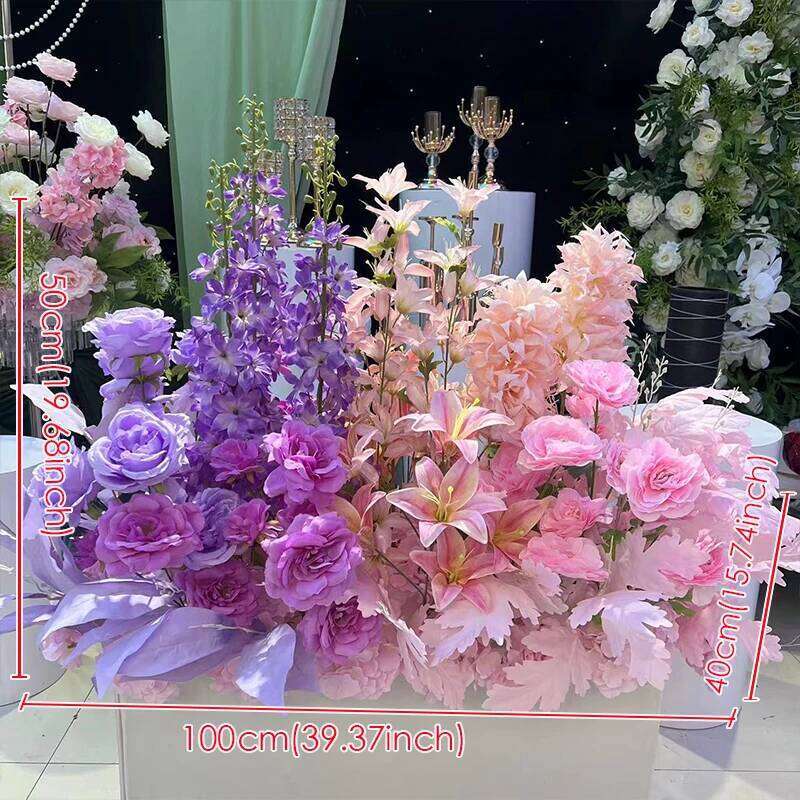 Artificial Simulation Silk Earth Row High Flower Stage Wedding Road Event Party Layout Floor Flowers Arrangement W260130