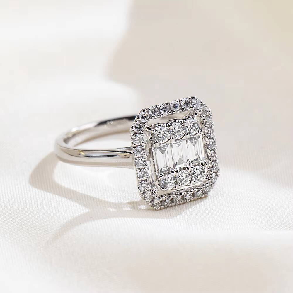 Jewelry in Stock MSR-1975 18K Gold Luxury Engagement Ring Fancy Shape Lab Grown Diamond Ring