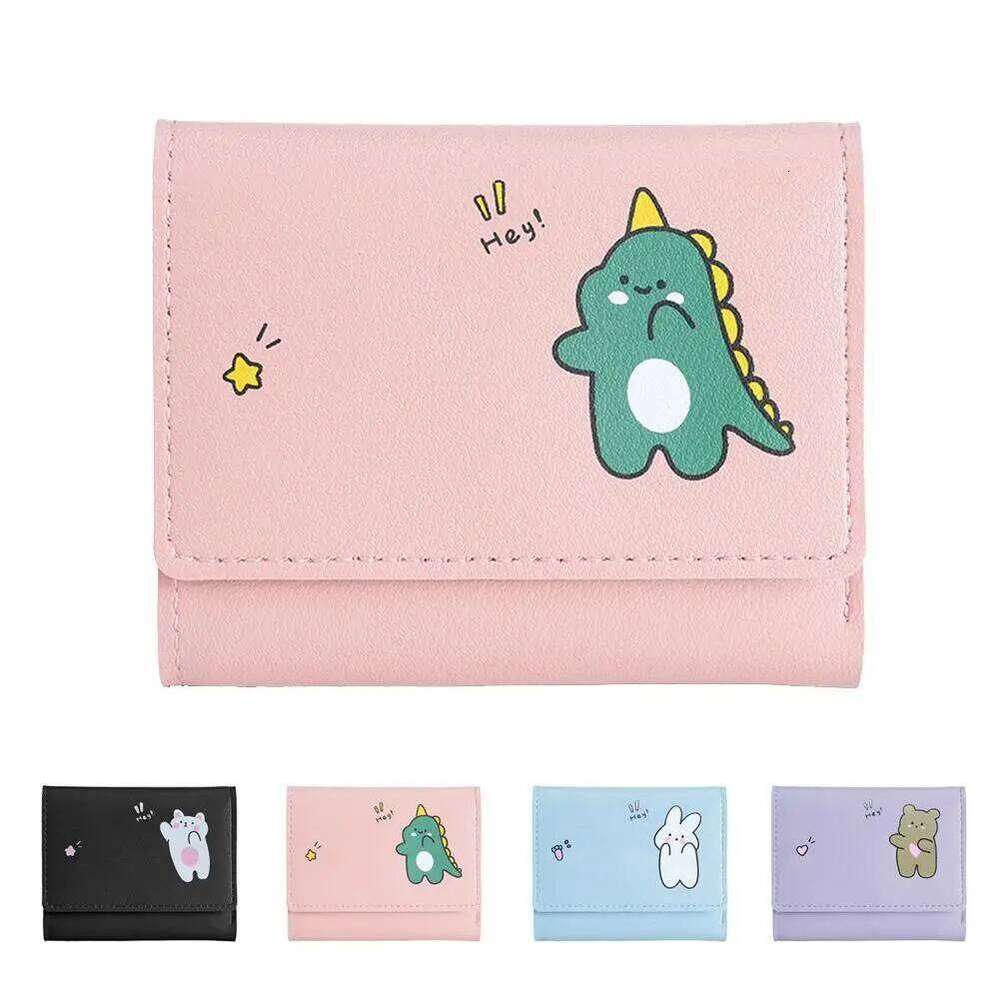 Cute Bow Wallet Women Sweet Pink Color Style Floral Purse Holder For Girl Portable Travel Cash Coin Photo Card Bag Z260130