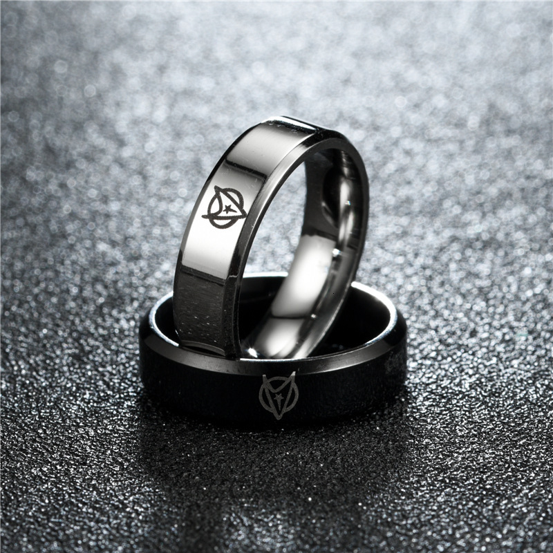 Fashion Game Peripheral Star Trek Ring Double Bevel Elegant New Couple Matching Rings
