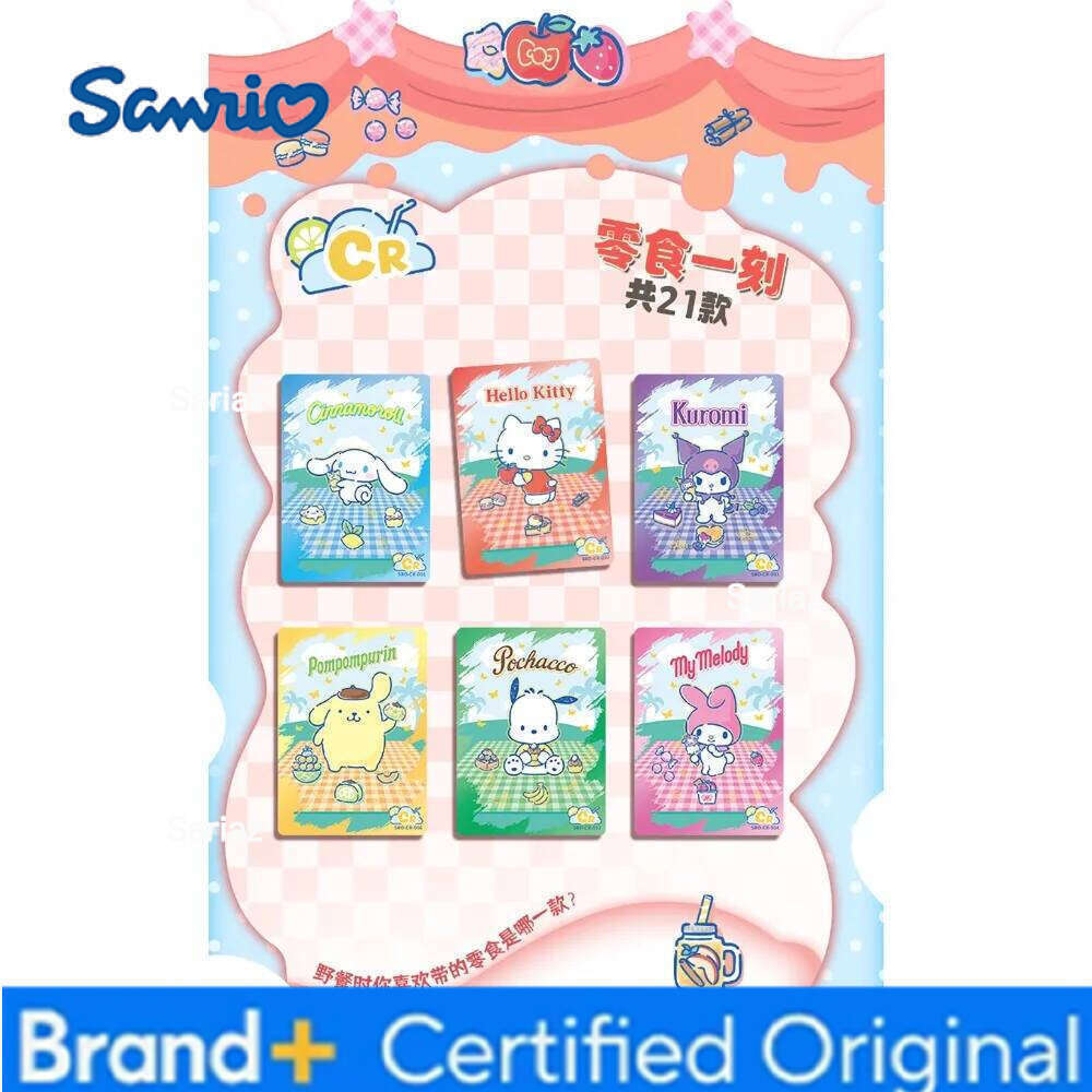 Sanrio Genuine KABAO Collection Anime Star Family Cartoon Character Creative Peripheral Crystal Cards Fans Xmas Toys Gifts H260130