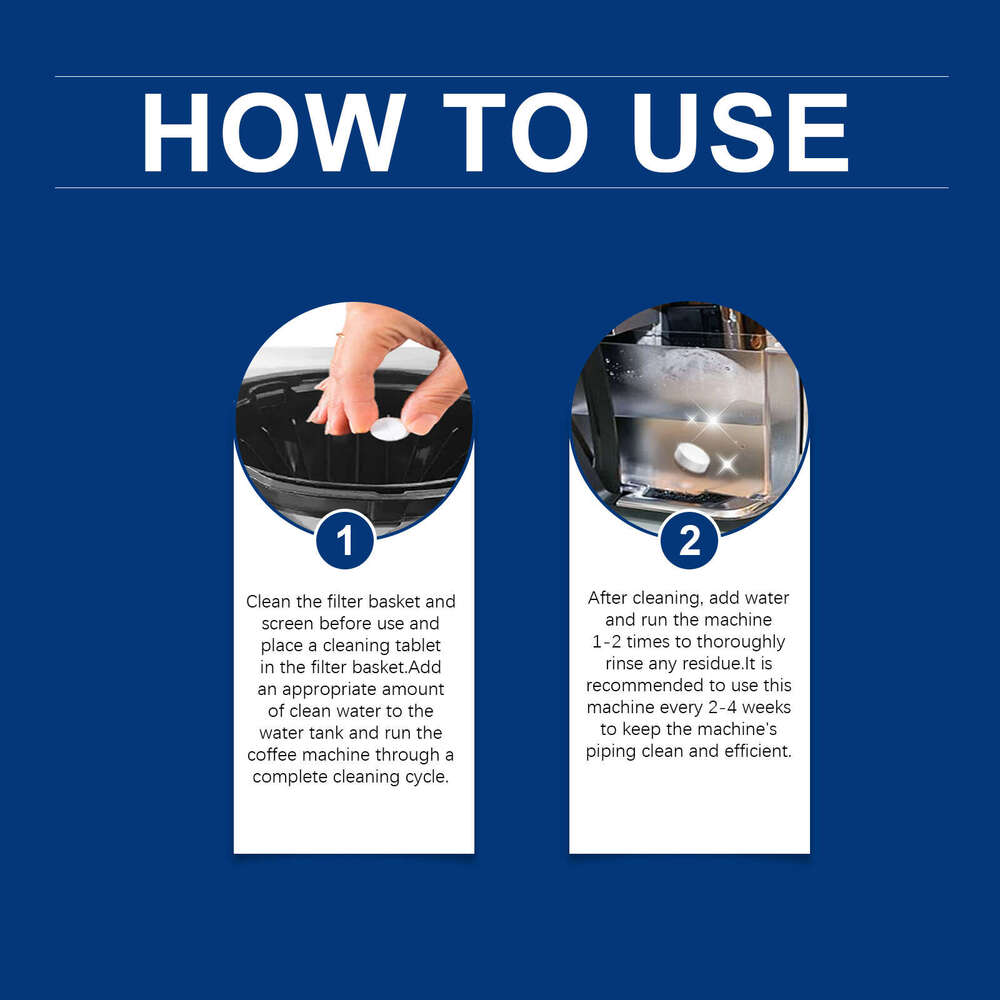 AMZ Daily Gentle Stains and Scale Portable Universal Coffee Machine Cleaning Care Tablets S260130