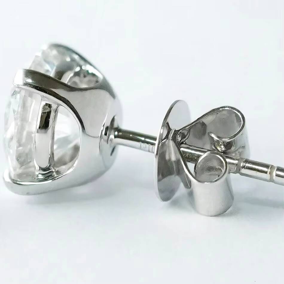 1ct FG VS Lab Grown Diamond Four-Prong Stud Earrings Round Cut Fine Jewelry for Girls