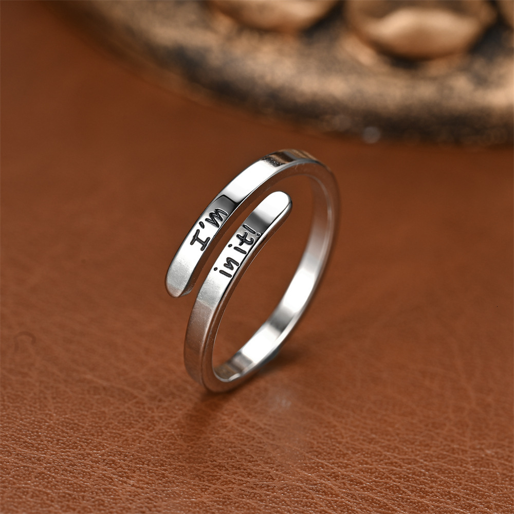 Fashion New Hydraulic Opening I Am in It Inspirational Couple Rings Source Manufacturer