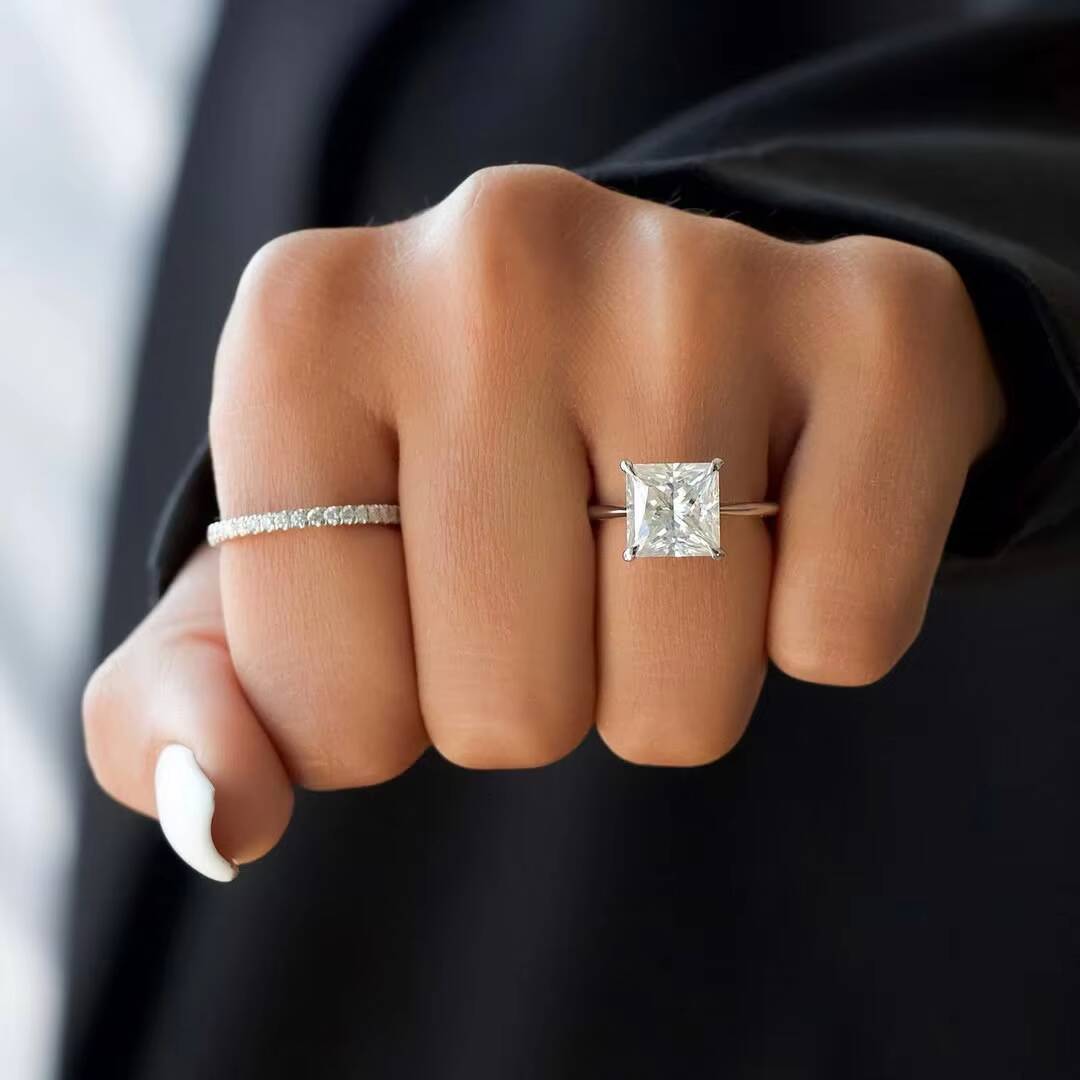 Factory Custom GIA IGI Certified Vvs Cvd Lab Grown Created Diamond 18k Gold Oval Pear Radiant Cut Lab Diamond Ring1 2 3 Ct