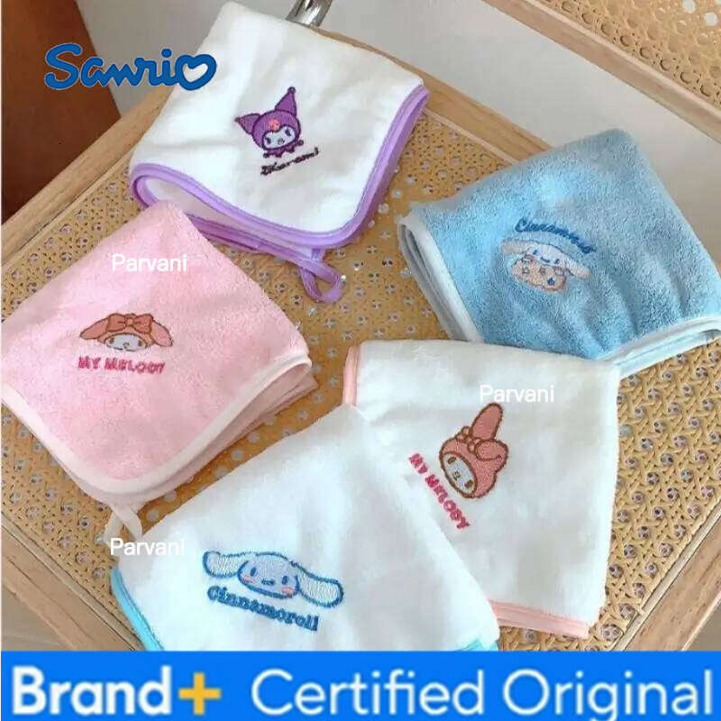 Sanrio 5pcs Cartoon Cinnamoroll Skin Friendly Absorbent Face Towel Suitable For Women Adults Children Handkerchiefs And Hand Towels H260130