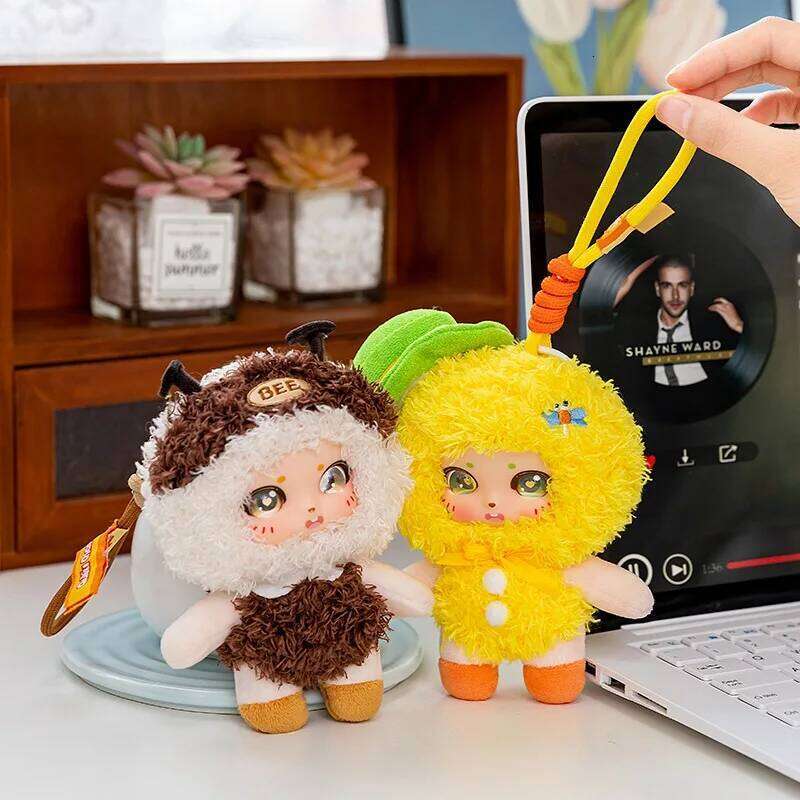 Cute Vacation Face Pendant Fishing Trip Camp Soft Stuffed Vinyl Plush Toy Lovely Doll Kids Birthday Gifts Y260128
