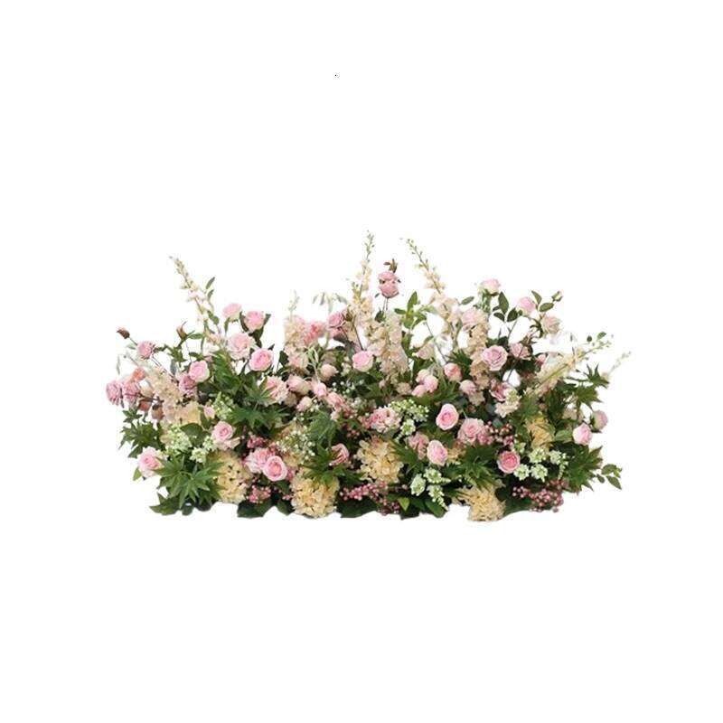 2m Rose Delphinium Flower Row Wedding Artificial Table Floral Commercial Plaza Partition Hotel Scene Layout Floor Flowers Decor W260130