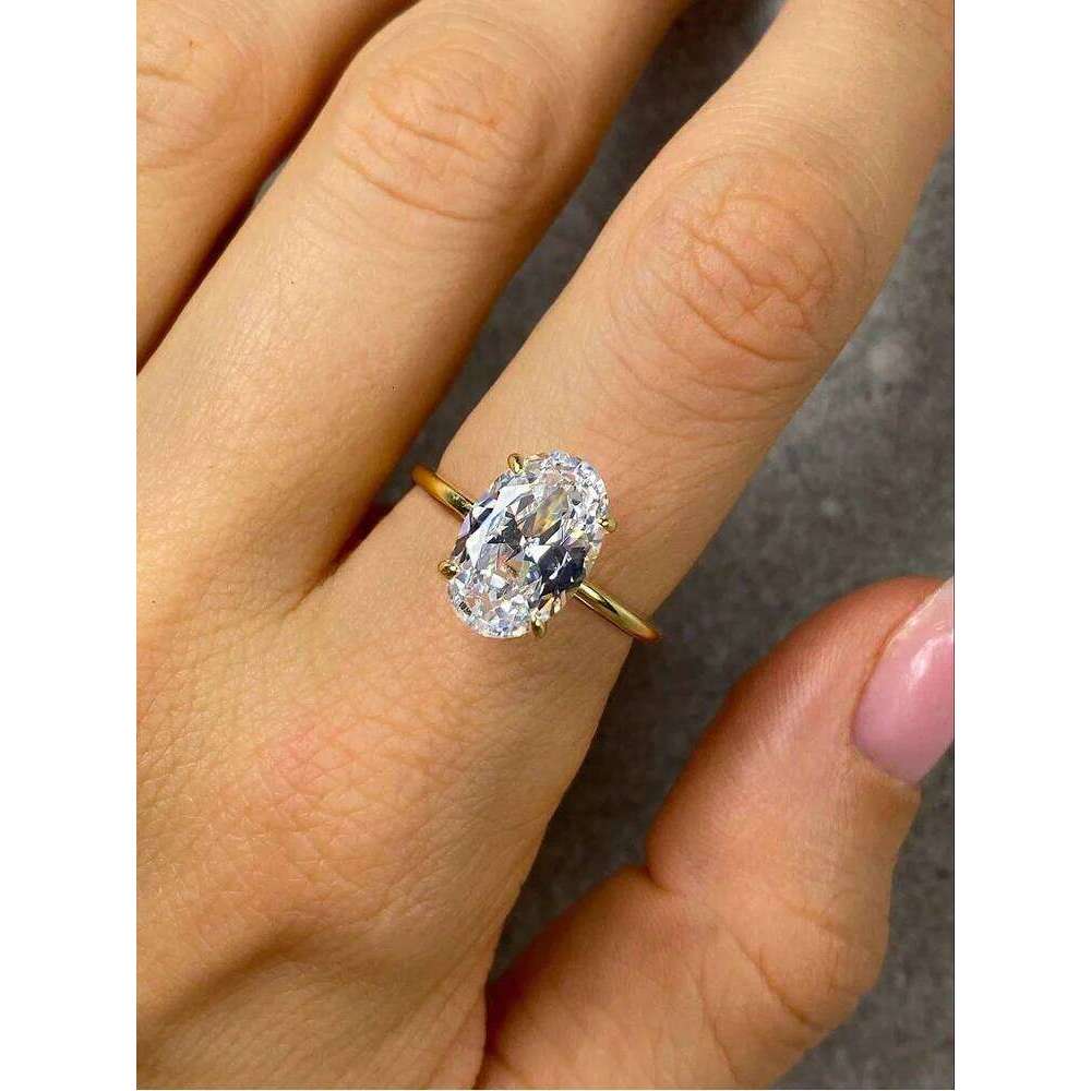 925 Sterling Silver 1-8CT Zircon Gorgeous Oval Stone Ring For Women Engagement Wedding Luxury High Quality Fine Jewelry XJ260130