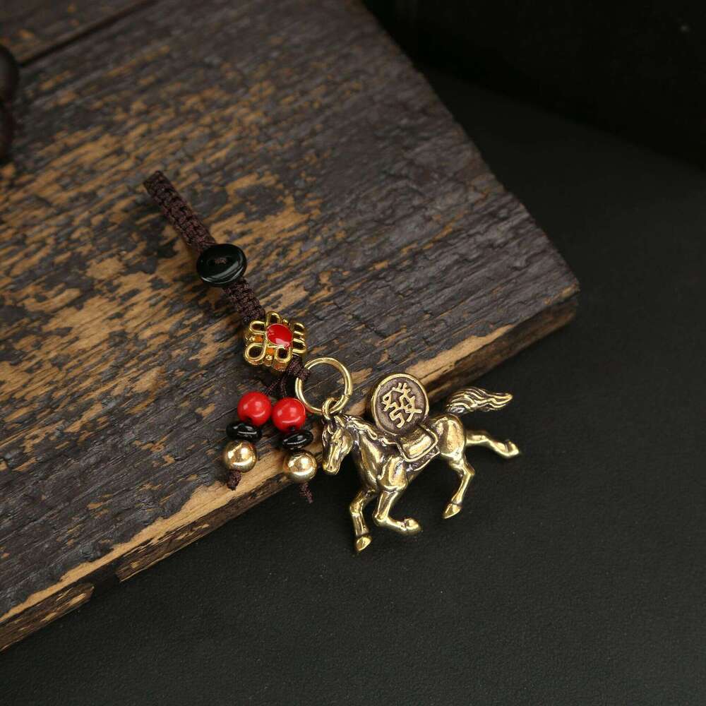 Bag accessories bag charm Brass Instant Wealth Keychain Pendant Car Key, Bag Pendant Chinese Style Gourd