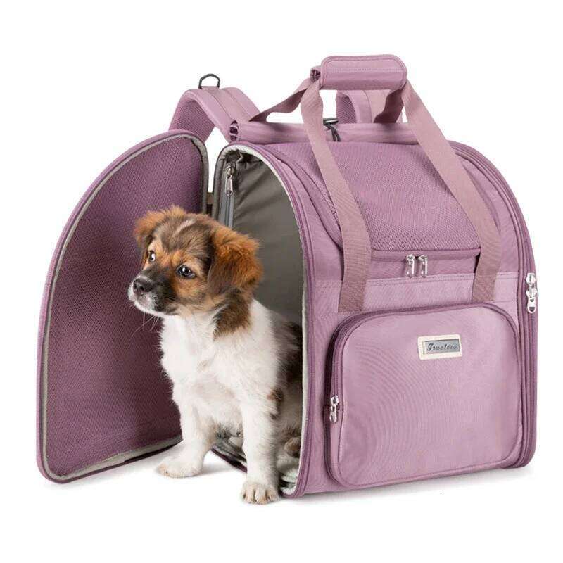 Winhyepet Puppy Backpack Pet Carriers Breathable Mesh Portable Shoulder Bag For Small Dogs Cats Packaging Carrying Luxury Design 26H0130