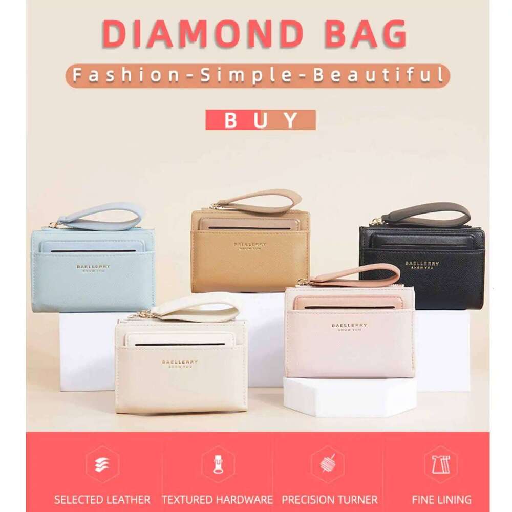 Colorblock Bifold Zipper Buckle Coin Purse New Hand Women's Short Wallet Fashion Multi-slot Card Holder Z260130