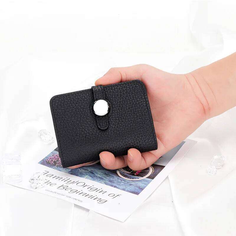 Genuine Leather Card Holder High Quality Women's Wallets and Purses 2022 New Fashion Female Hasp Solid Cash Pocket Money Bag Z260130