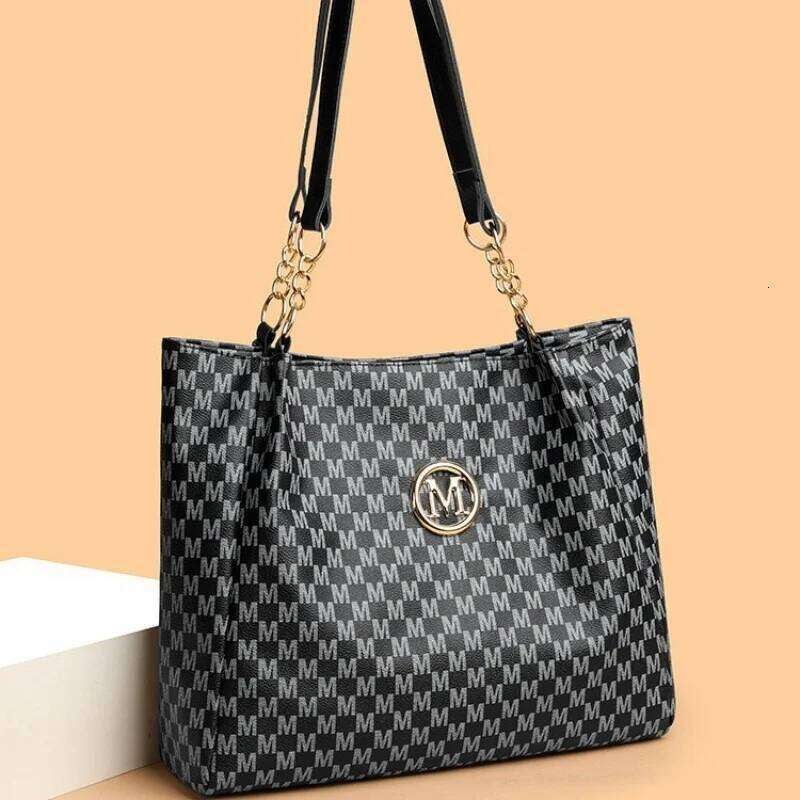 Women's New Commuter Tote Bag Trendy Fashionable Single Shoulder Large Capacity Simple Vintage Print Z260130
