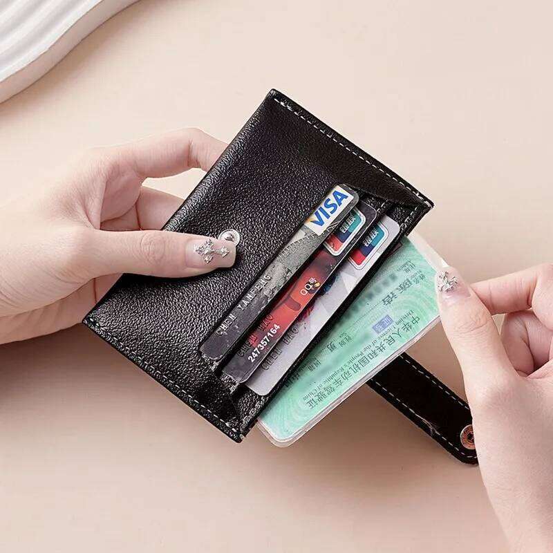 Ultra Thin Women's Holder Korean Style Multi-Card Wallet Pu Leather Organizer with Coin Pocket Z260130