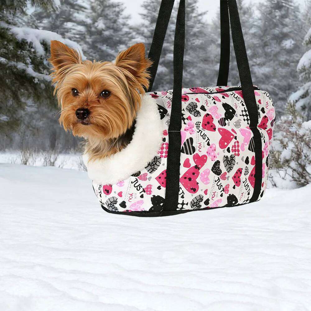 Pet Dog For Small Medium Dogs Cats Winter Warm Fleece Puppy Backpack Windproof Cat Sling Bag Chihuahua Bulldog Supplies 26H0130
