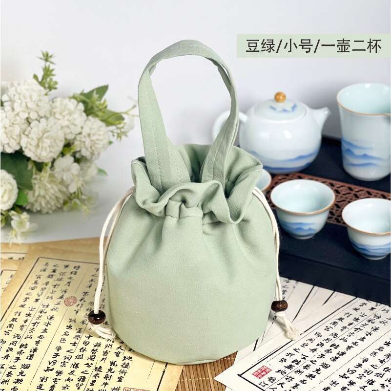 Portable Set Cotton Linen Thickened Drawstring Canister Teapot Master Storage Jianzhan Tea Cup Small Cloth Bag MASA