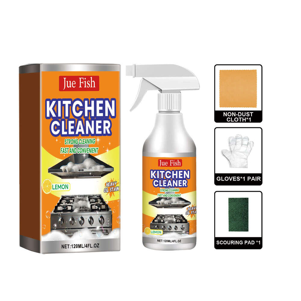 Jue Fish Grease Cleaner Multi-Effect Cleaning Kitchen Range Hood Stove Heavy Oil Stubborn Dirt Stains S260130