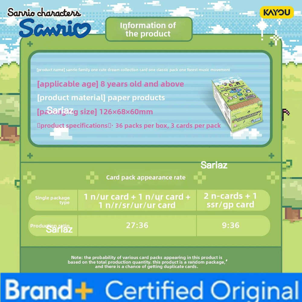 Sanrio KAYOU Characters Anime Trading 50pcs Hello Kitty Collectible Game for Kids Gifts with Storage Box Cute Cards Deck H260130