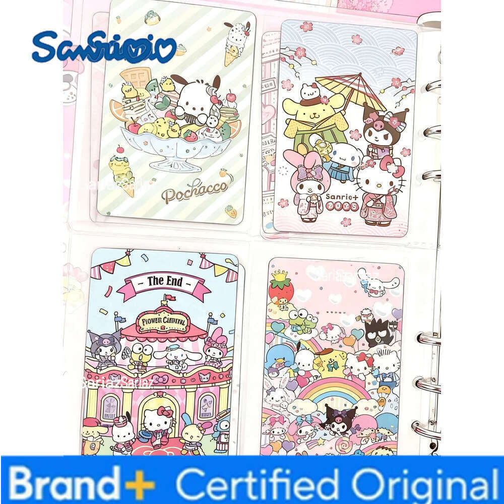 Sanrio 55pcs Cute Hello Kitty Kuromi Cinnamoroll My Melody Photo Cards | Aesthetic Double-Sided Printed Postcards Perfect Birthday Gift H2601301