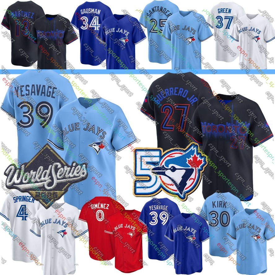27 Guerrero Jr. 11 Bichette City Connect Jersey Blue Jays Baseball Jerseys Celebrate 50 Seasons in 2026 Patch Vladimir Guerrero Jr. Bo Bichette blue jays jersey