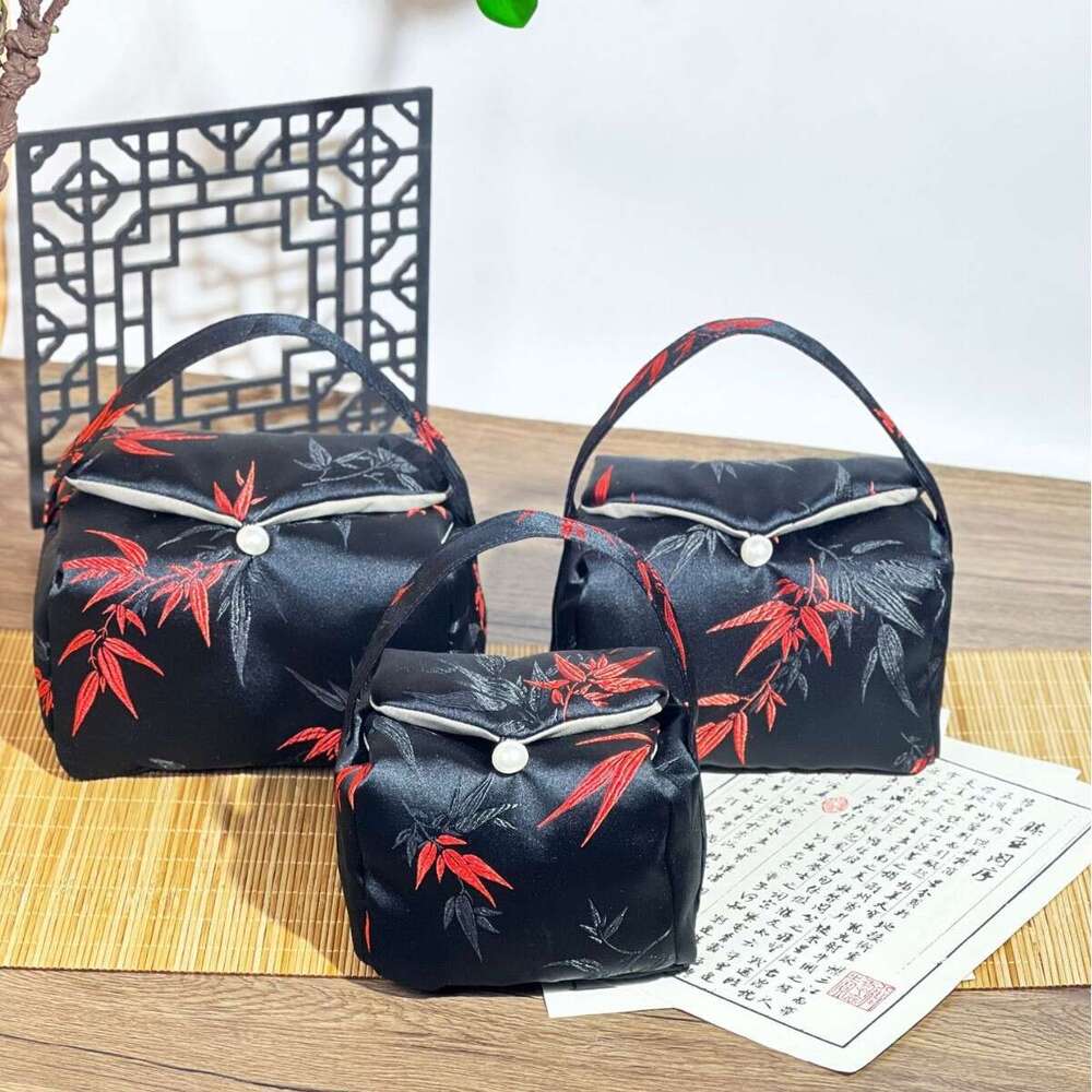 New Chinese Style Thickened Set Storage Brocade Cloth Portable Teapot Tea Travel Bag MASA