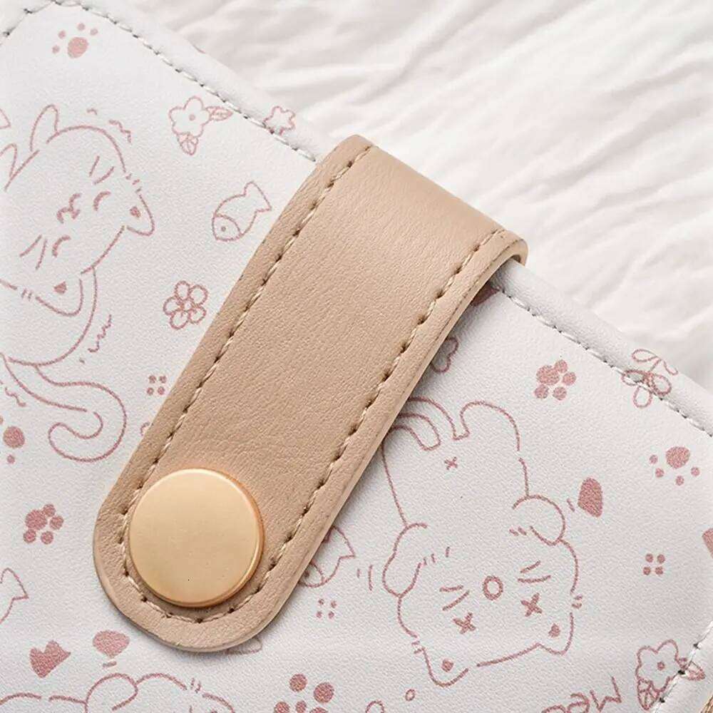New Cartoon Print Portable PU Leather Zipper Wallet Foldable Coin Purse Z260130