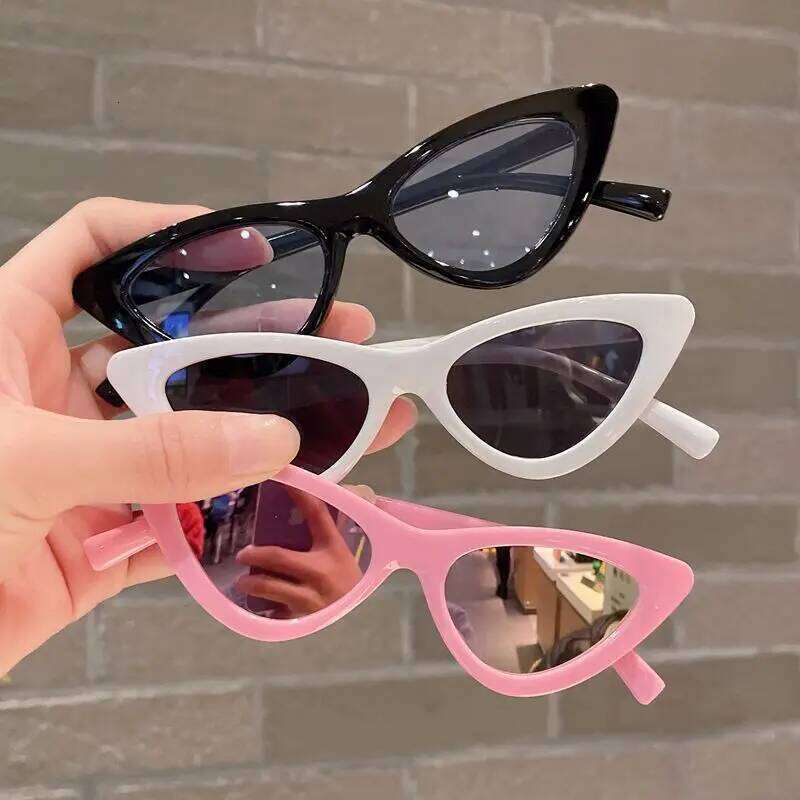 New Cat Eye Sunglasses Children's Sun Personality Triangle Trendy Fashionable Glasses For Boys And Girls H260130